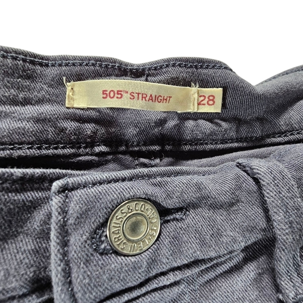 Levi's 505 Straight-Leg Jeans Size 28 - Picture 3 of 5